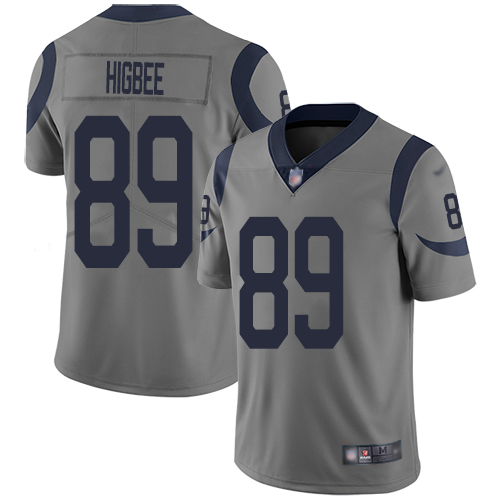 Los Angeles Rams Limited Gray Men Tyler Higbee Jersey NFL Football #89 Inverted Legend